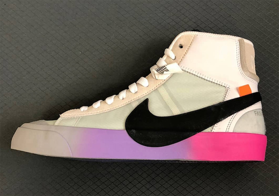 off white nike blazer rainbow