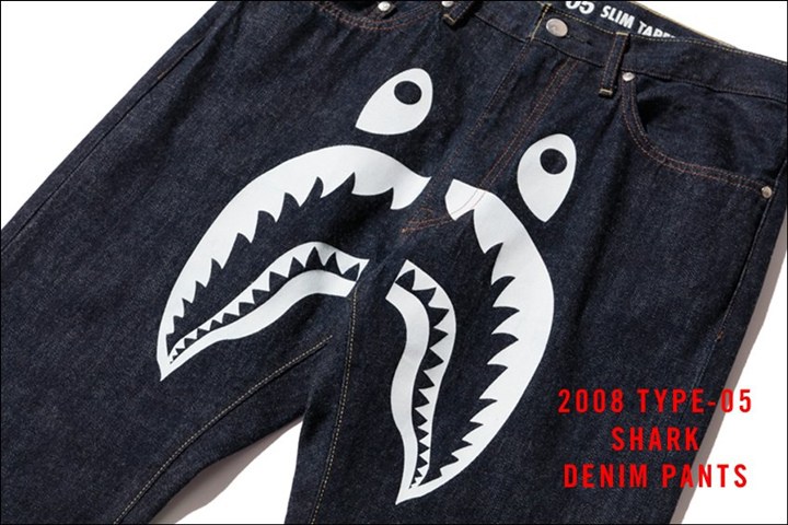 12/17,発売】A Bathing Ape “2008 Type-05 Shark Denim Pants”（ア 