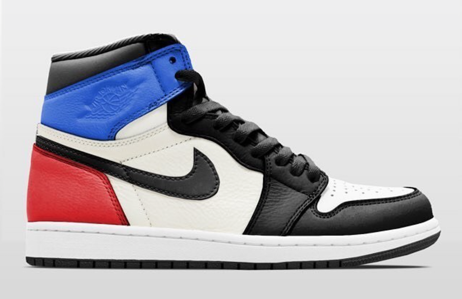 baby blue red and white jordan 1