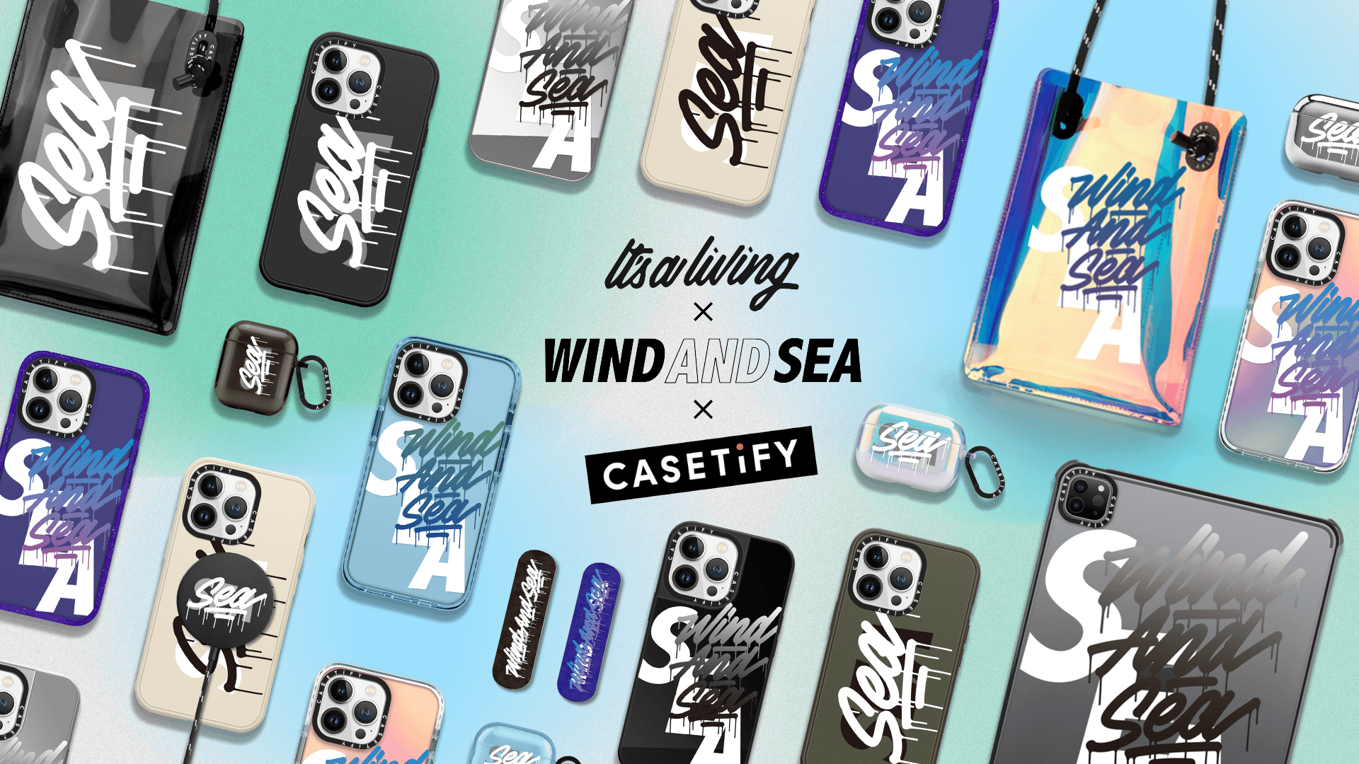it’s a living x WIND AND SEA x CASETiFY トリプルネームコラボが実現！6/21 発売 (ウィンダンシー ケースティファイ)